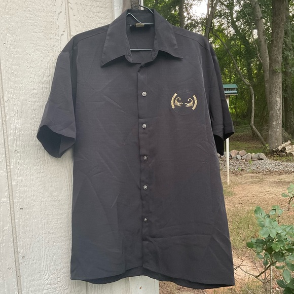 Vintage Daneli Gold Scorpions & Rhinestones Western Wear Button Down Shirt! - Picture 10 of 11